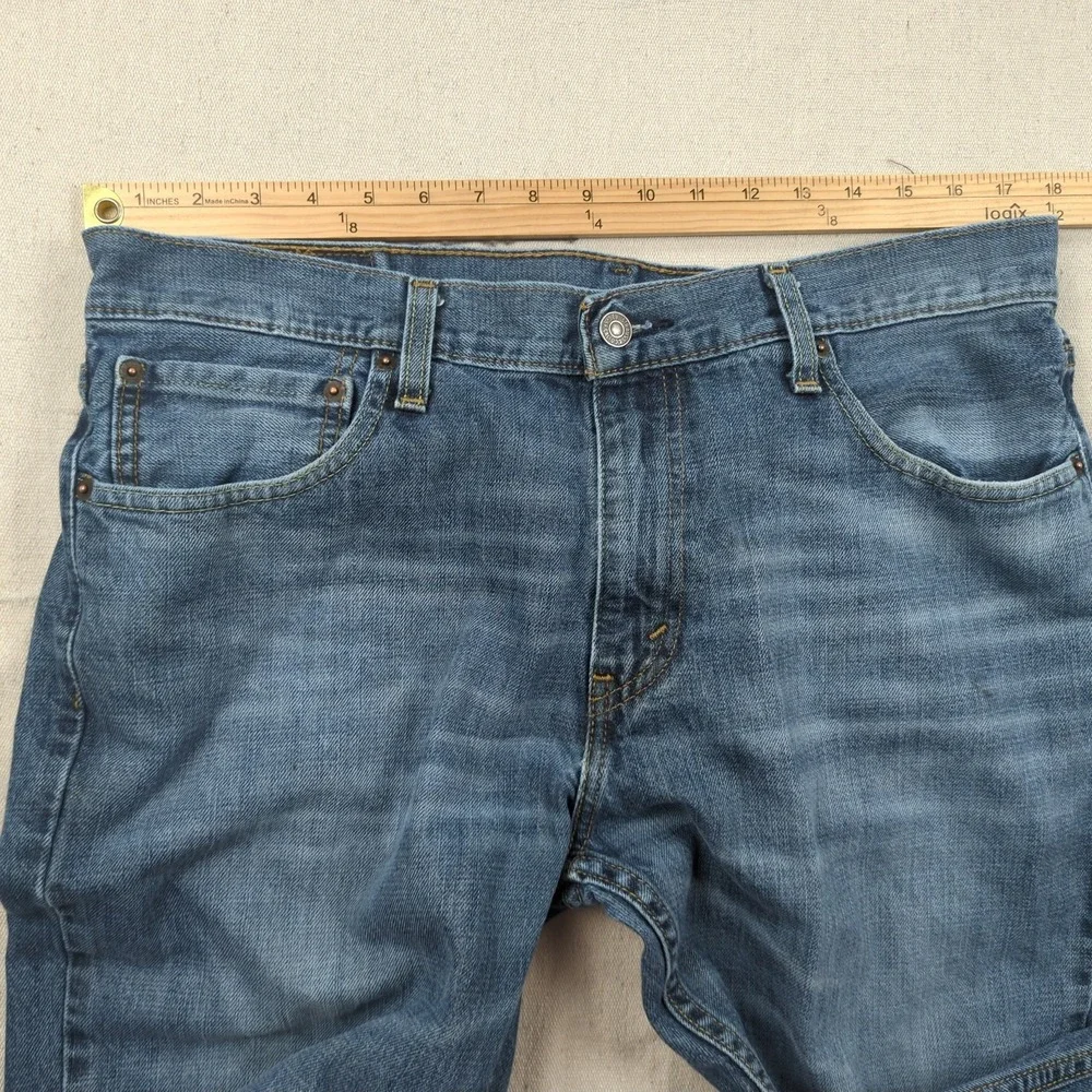 Levis Jeans Mens 36x30 Blue 527 Boot Cut Western Cowboy Distressed